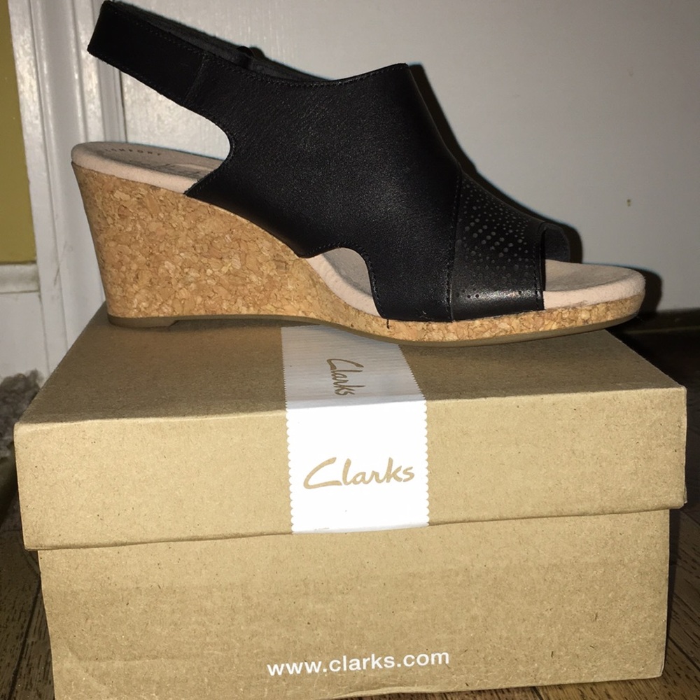 💃🏻CLARKS LAFLEY JOY WEDGE SANDAL NEW💃🏻